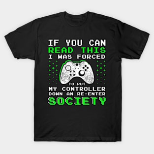 Gamer for Teen Can Read This Video Game T-Shirt